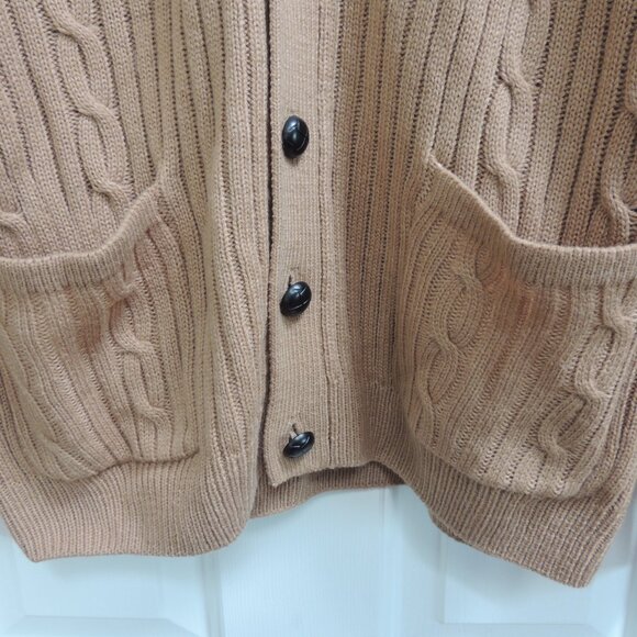 John Blair Cabled Cardigan Slouchy Grandpacore Grandpa Men's Large - Picture 2 of 5